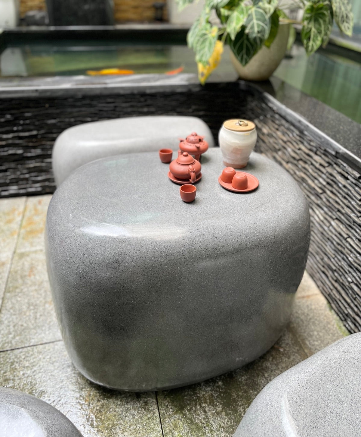 Stone side table